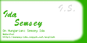 ida semsey business card